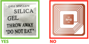 Silica gel and RFID
